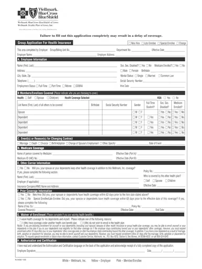 apply online health insurance Preview on Page 1