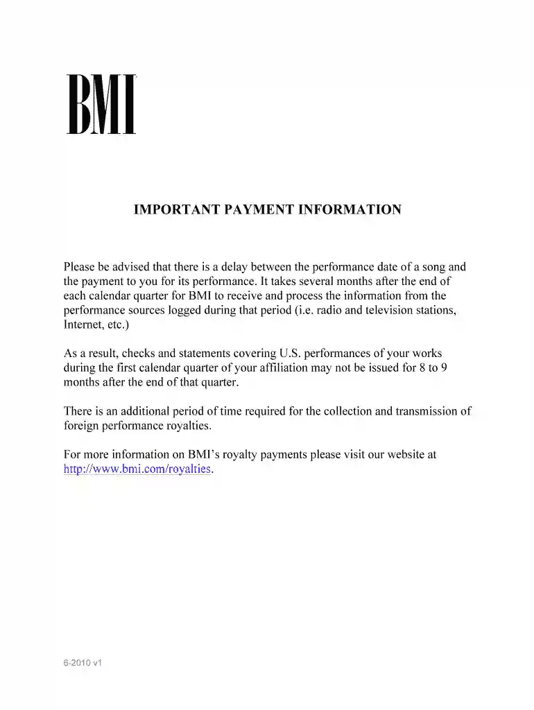 bmi publisher application form Preview on Page 1