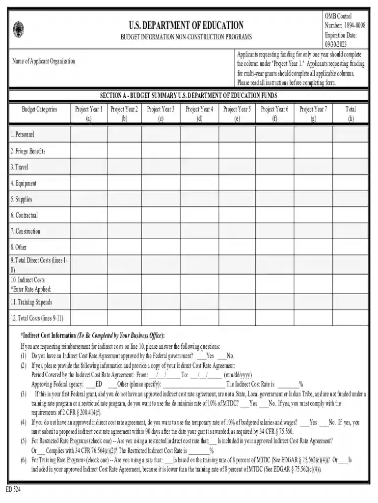 ed 524 fillable Preview on Page 1