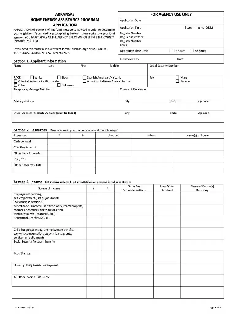 liheap arkansas online application Preview on Page 1