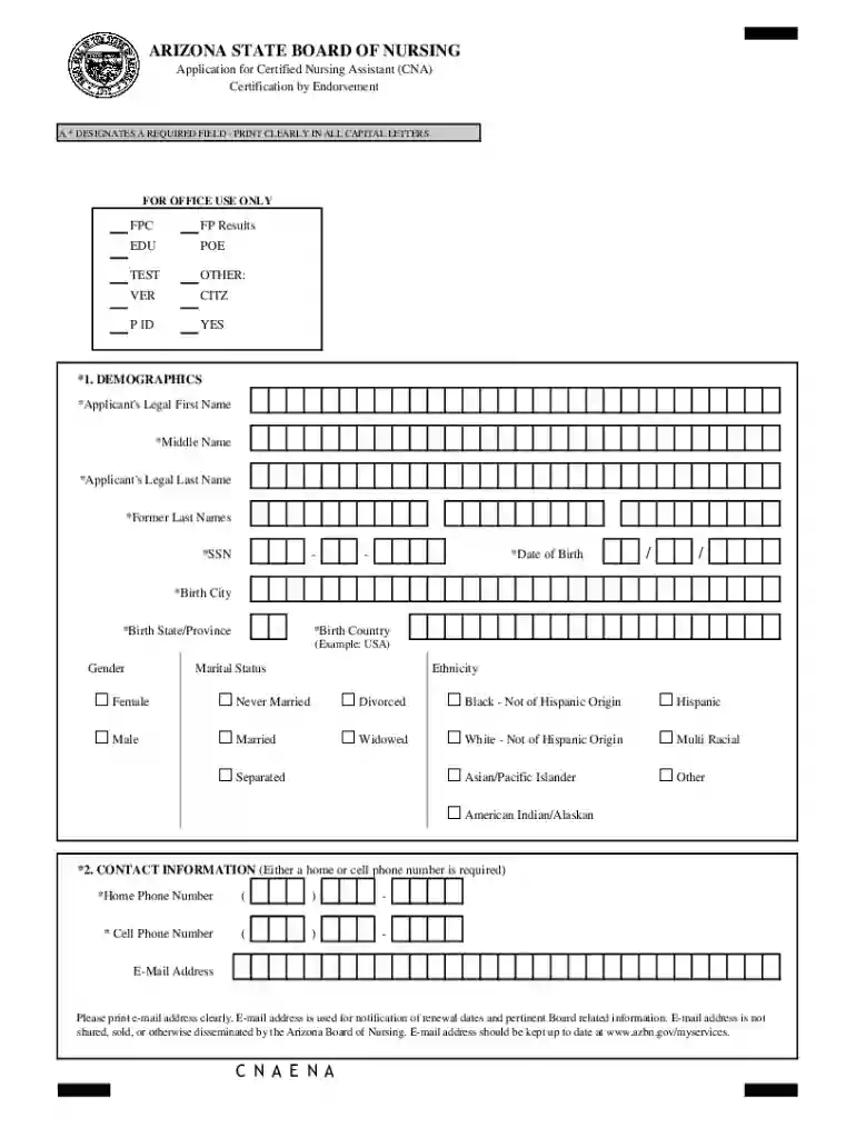 arizona cna reciprocity Preview on Page 1