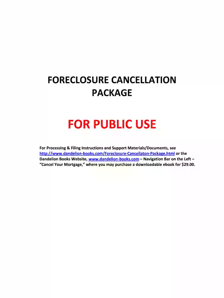 dandelion foreclosure make Preview on Page 1