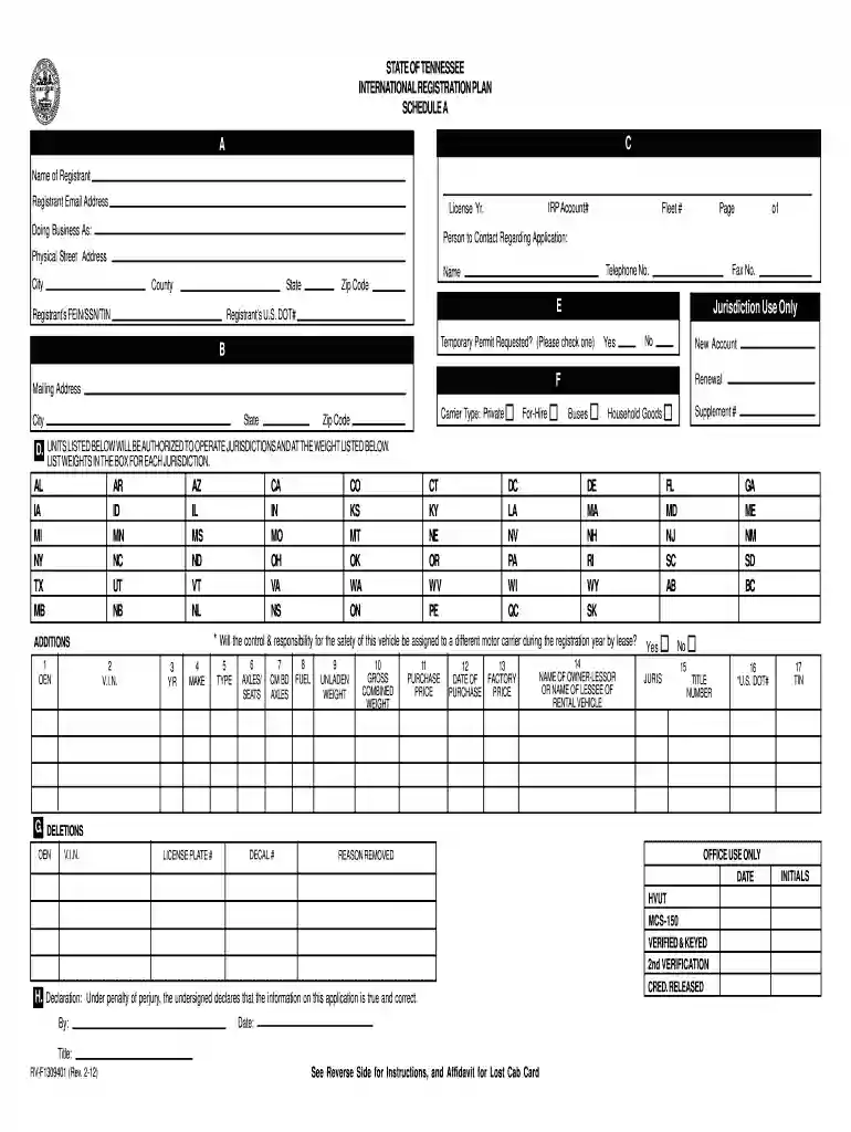 irp registration tennessee Preview on Page 1