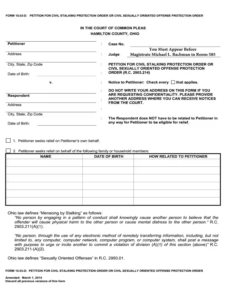 ohio form 10 03 d Preview on Page 1