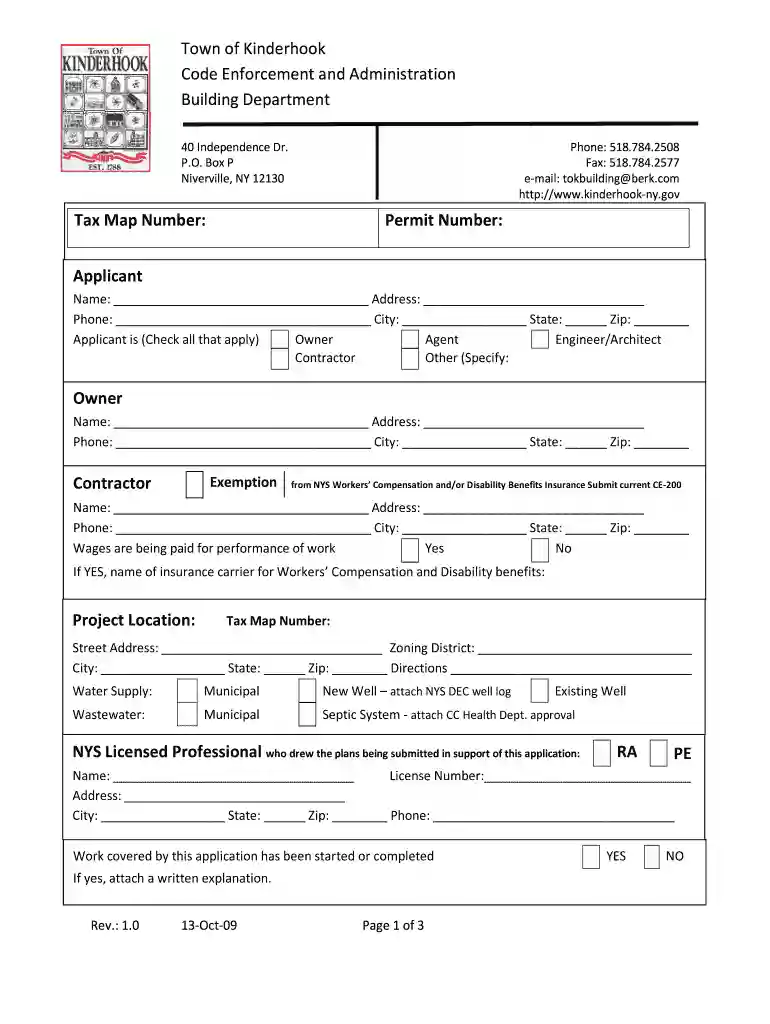 how to fill out a building permit application Preview on Page 1