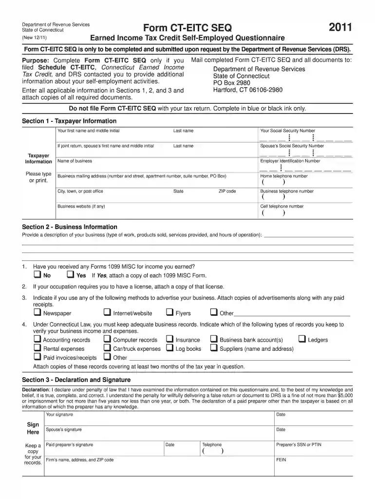 eitc forms 2011 Preview on Page 1