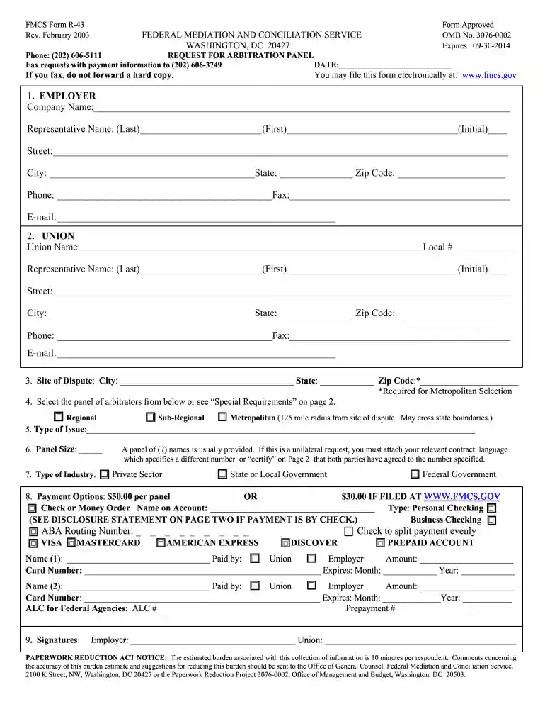 fmcs case search Preview on Page 1
