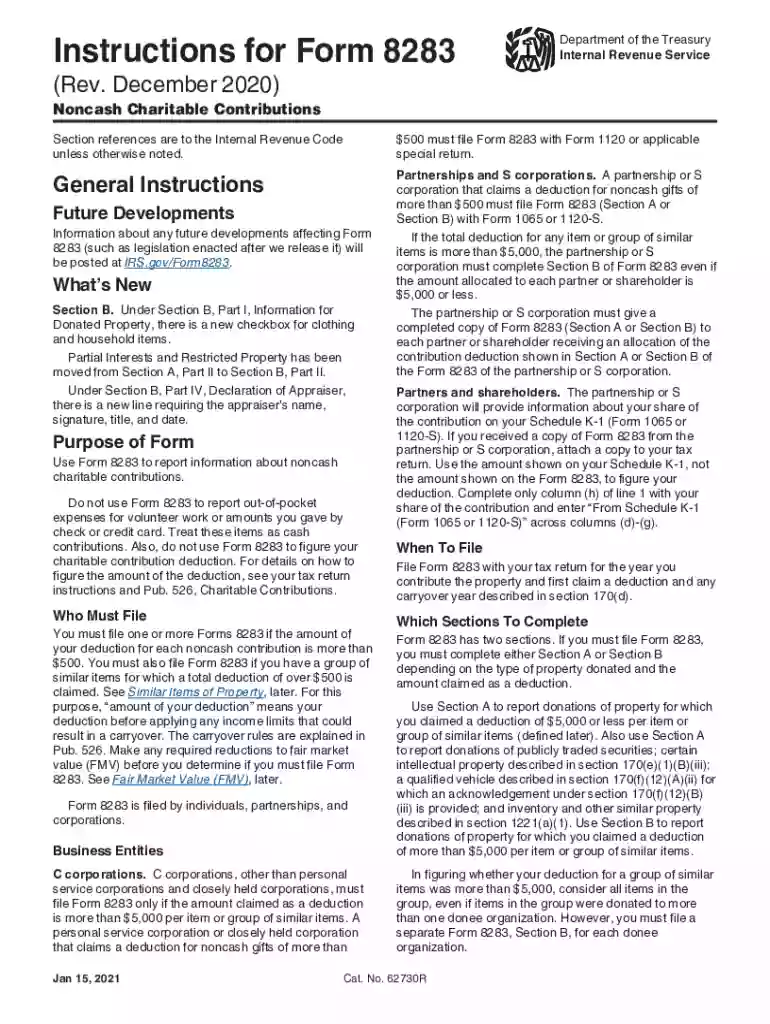 2020 form 8283 Preview on Page 1