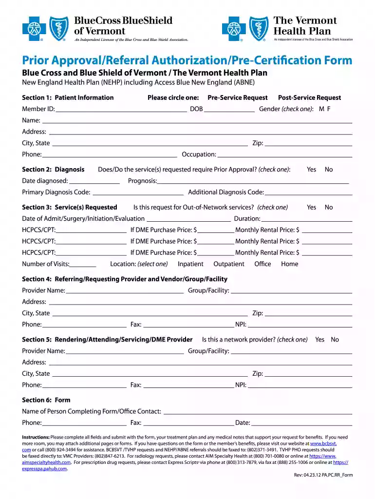 blue shield of california prior authorization form pdf Preview on Page 1