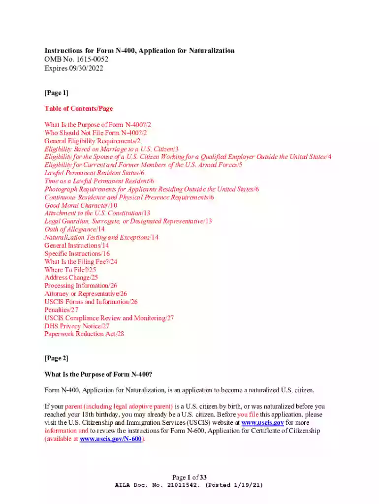 n 400 application naturalization Preview on Page 1