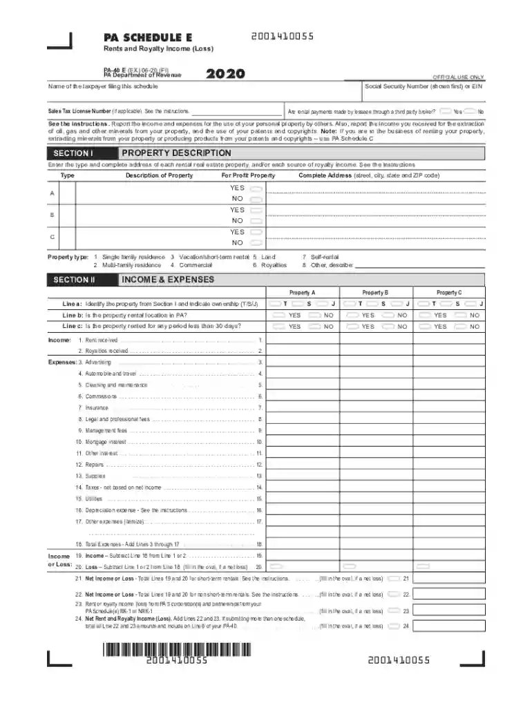 pa schedule Preview on Page 1