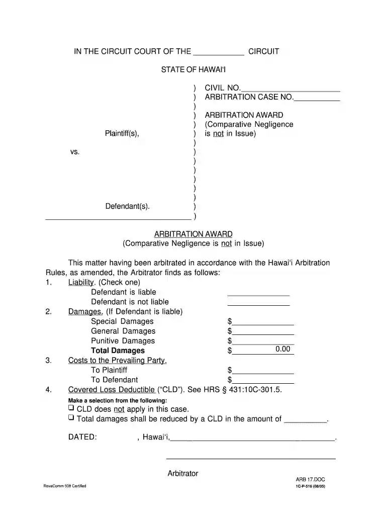 arbitration hawai comparative online Preview on Page 1