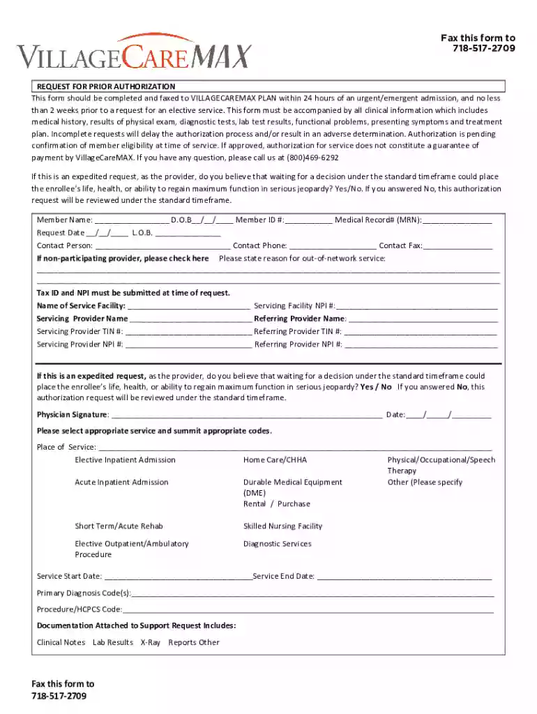 new york prior authorization form Preview on Page 1
