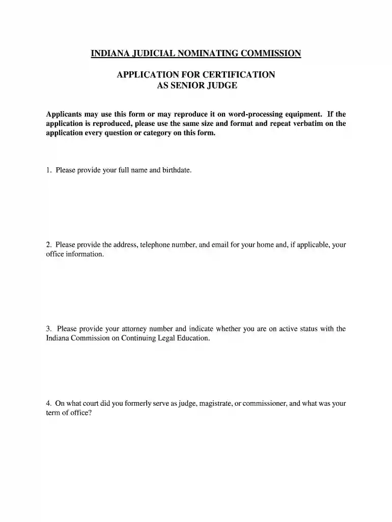 indiana certification judge Preview on Page 1