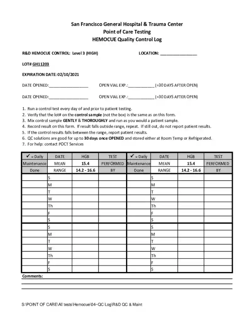 San Francisco General Hospital & Trauma Center - SFGH-POCT Preview on Page 1