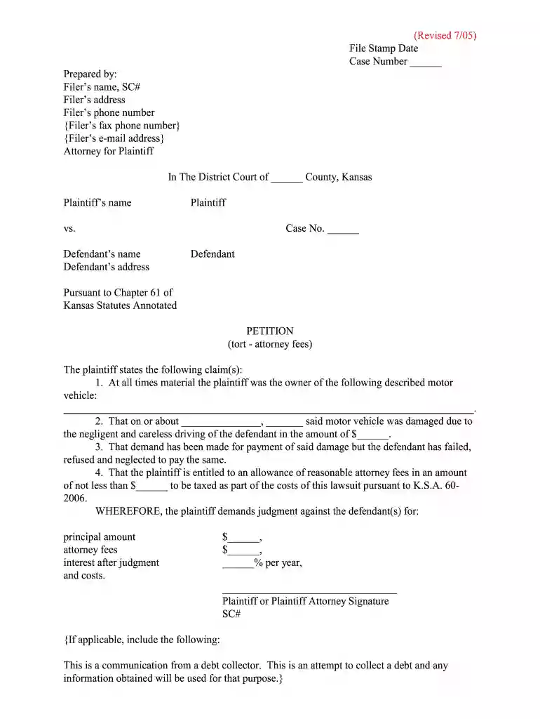 (tort attorney fees) - kansasjudicialcouncil Preview on Page 1
