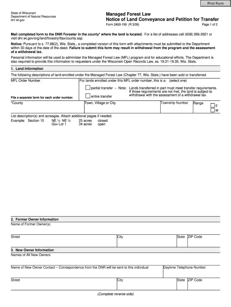 wisconsin mfl land list Preview on Page 1