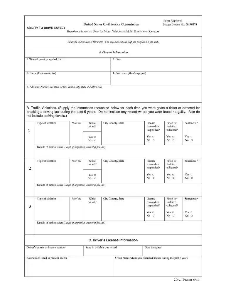 how to edit csc application form Preview on Page 1