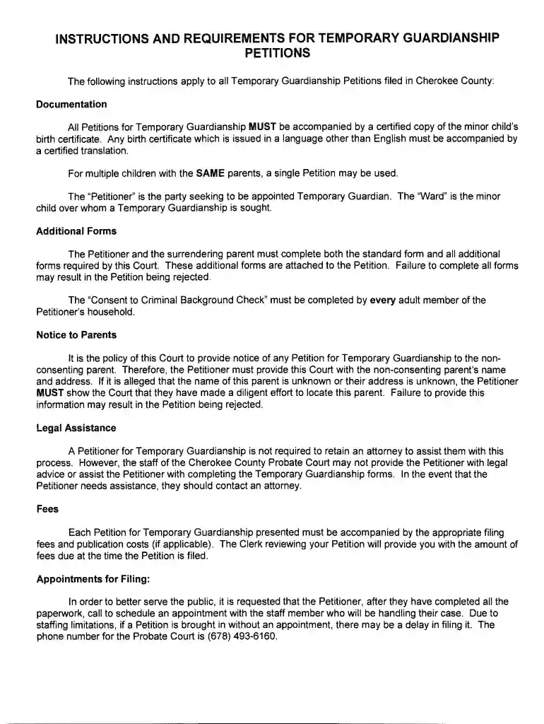guardianship attorney cherokee county Preview on Page 1