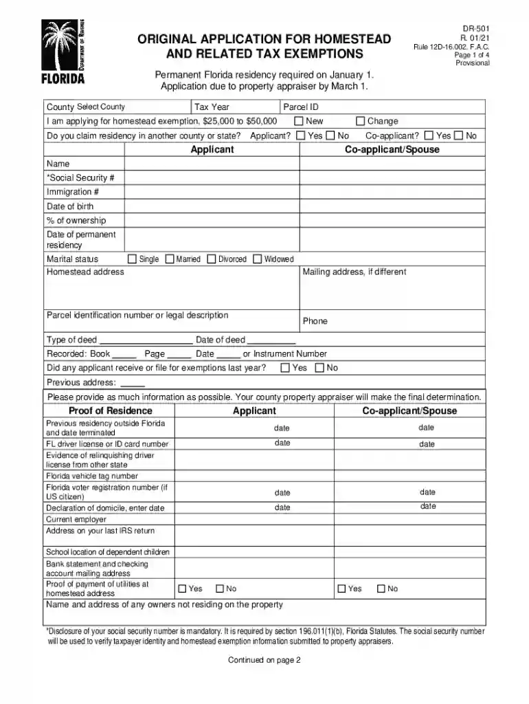 homestead related tax exemptions Preview on Page 1