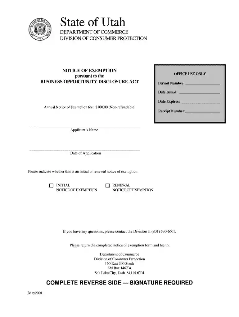 utah franchise registration Preview on Page 1