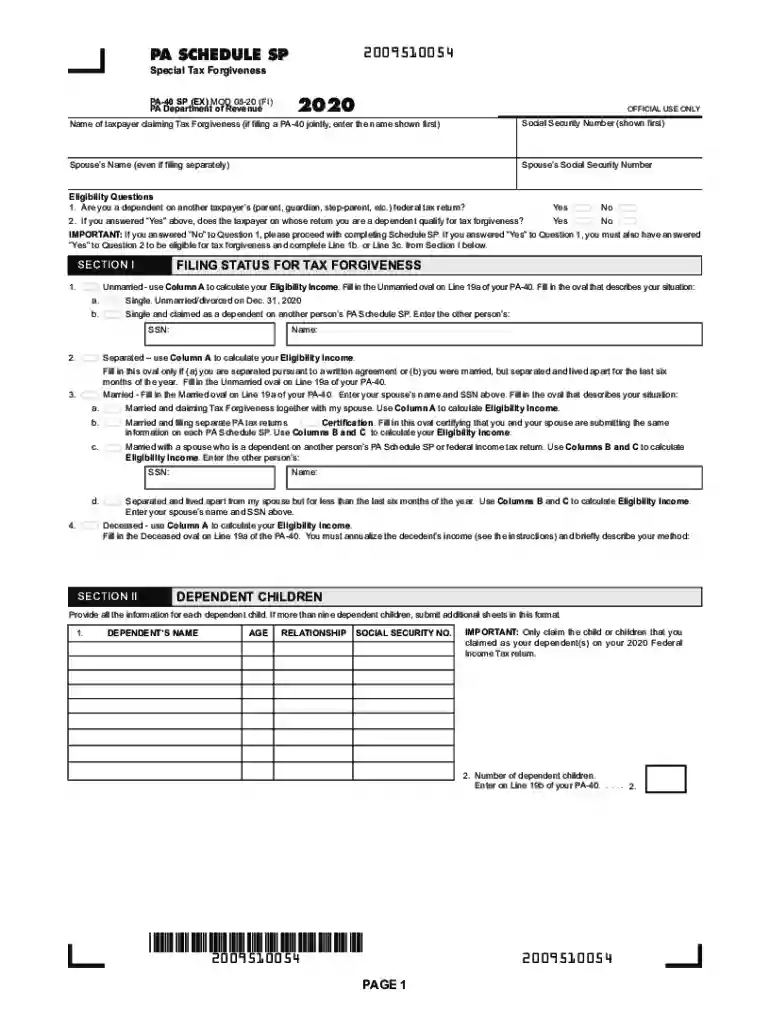 pa tax forgiveness Preview on Page 1