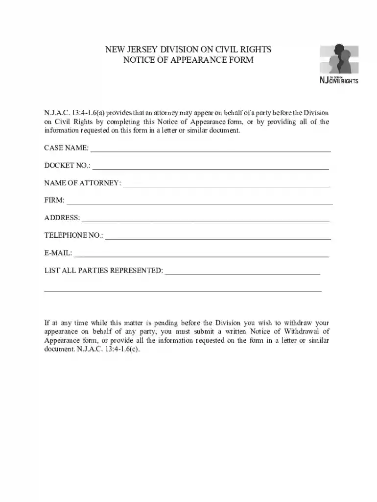 NEW JERSEY DIVISION ON CIVIL RIGHTS Preview on Page 1