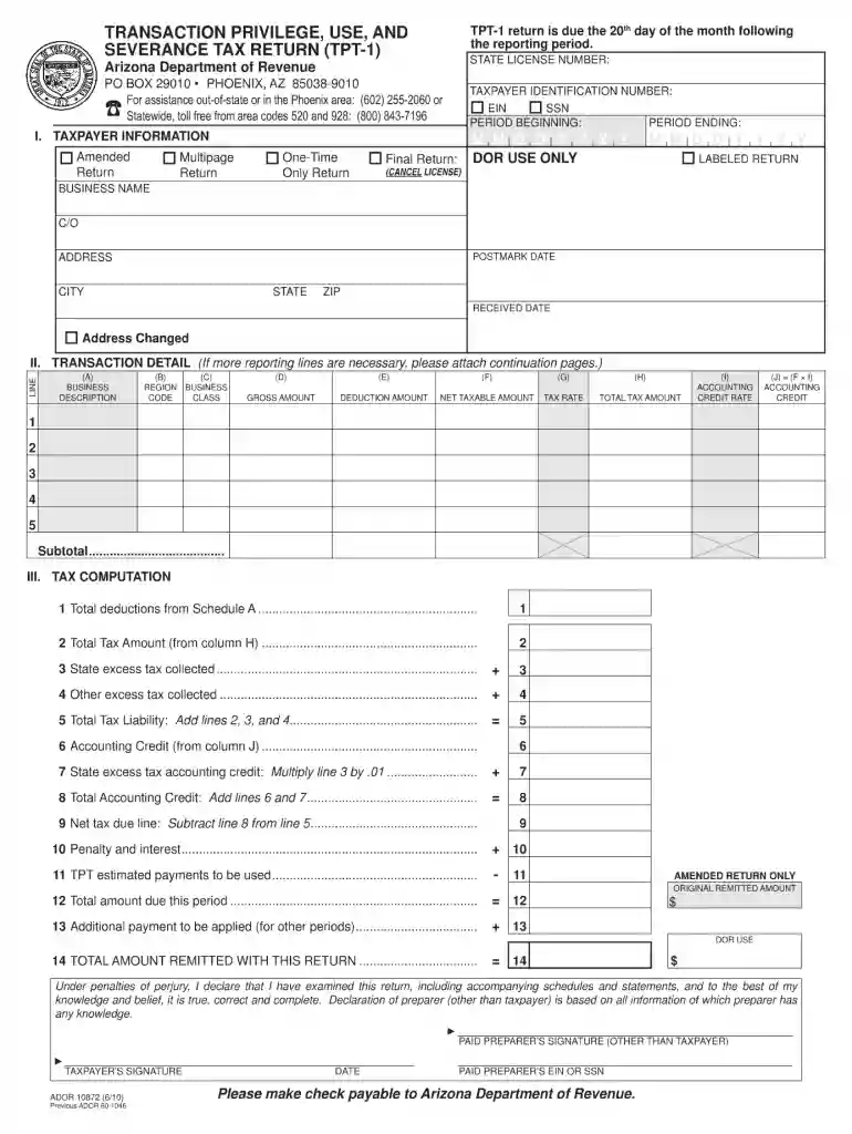 sales tax in arizona Preview on Page 1