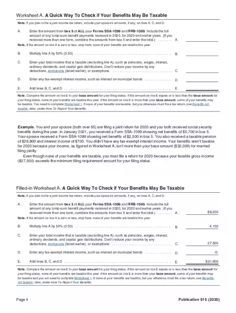 publication 915 for 2023 Preview on Page 1