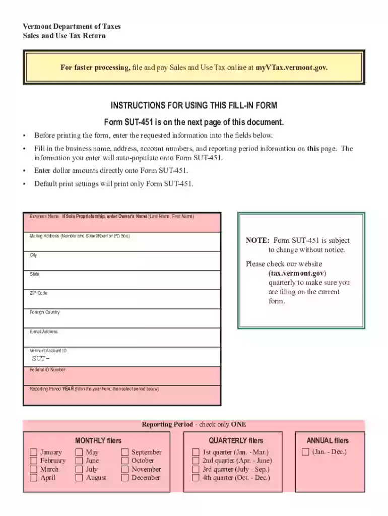 form sut 451 Preview on Page 1