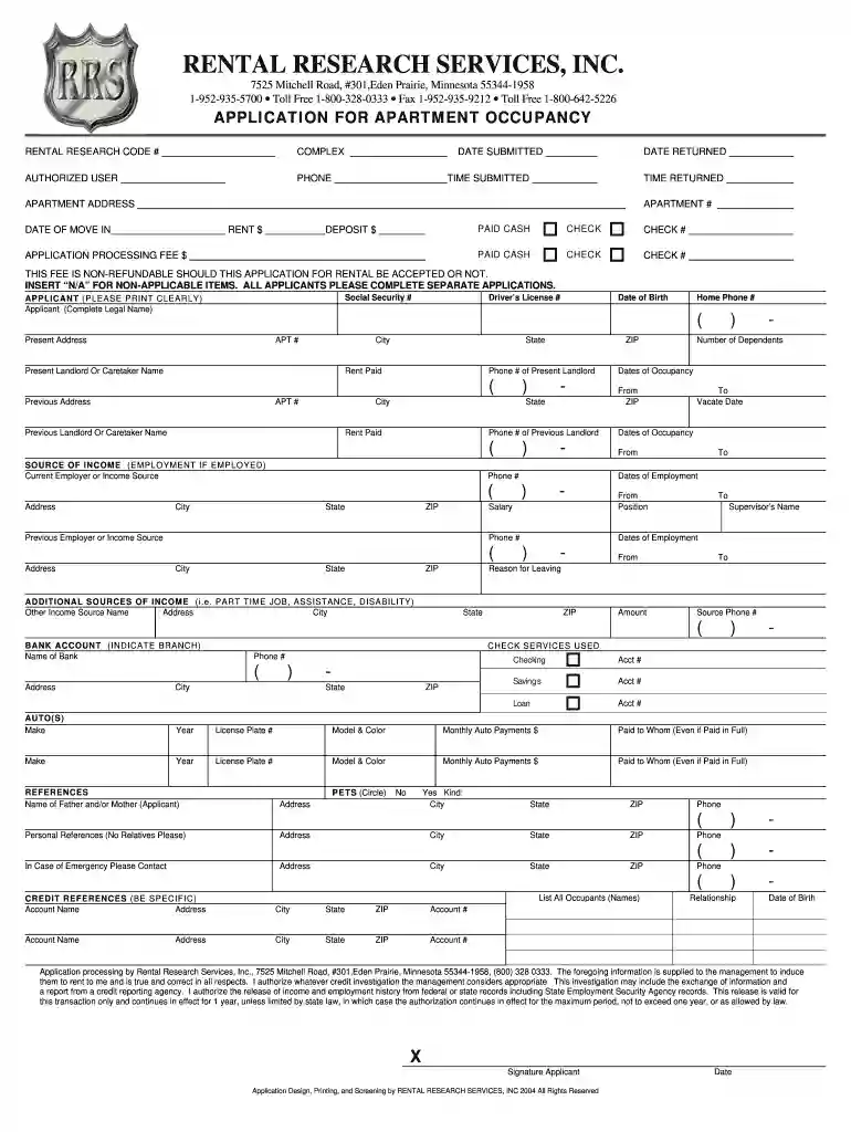 rental research services Preview on Page 1