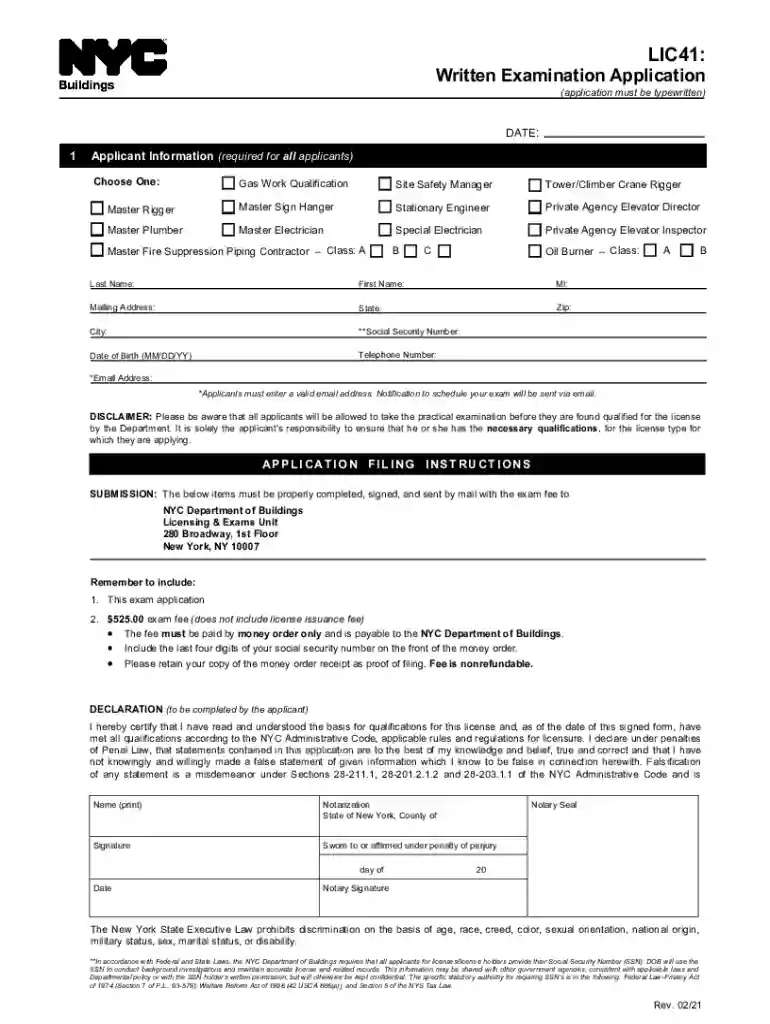 lic41 form Preview on Page 1