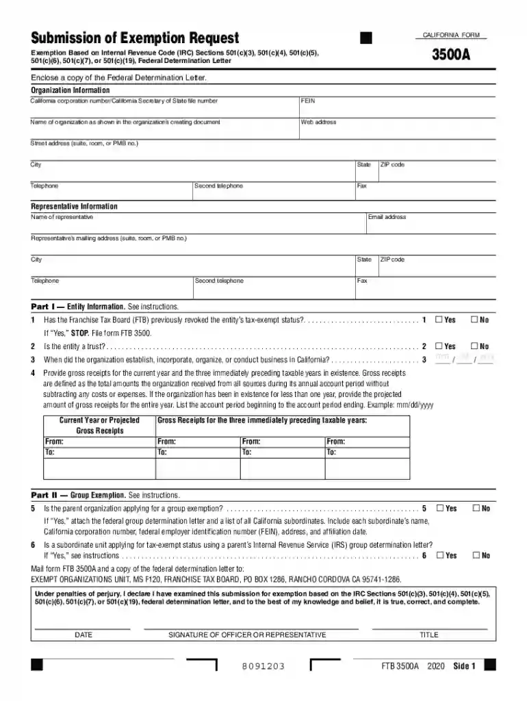 ca form 3500a Preview on Page 1