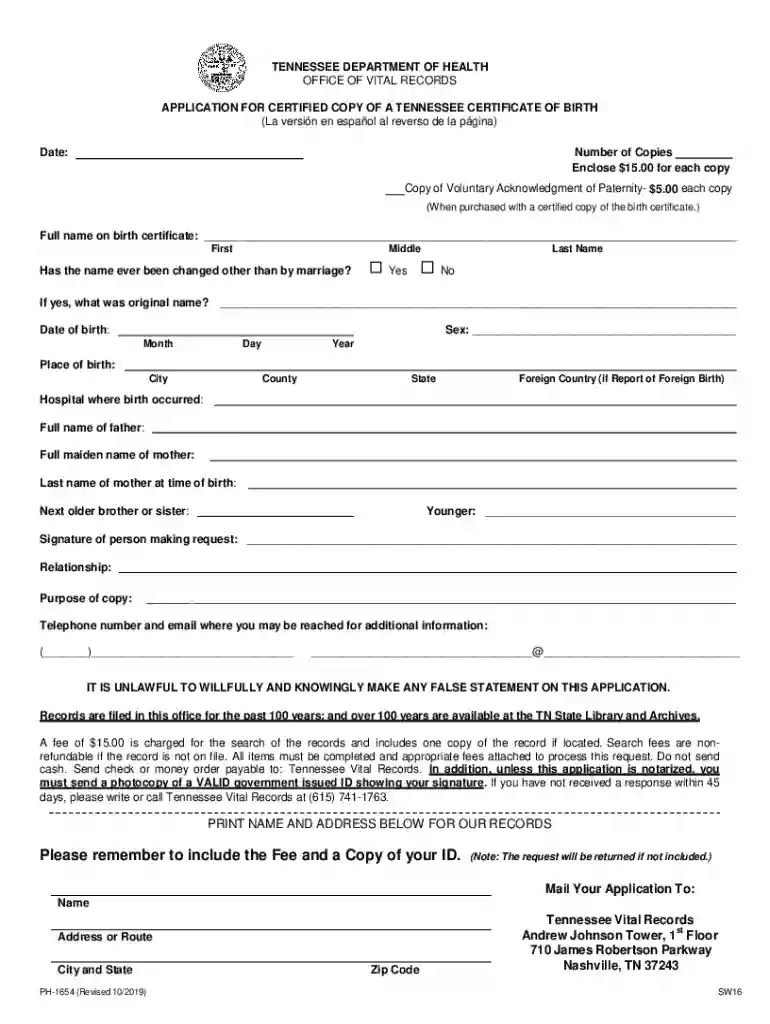 mother's copy of birth certificate tn Preview on Page 1