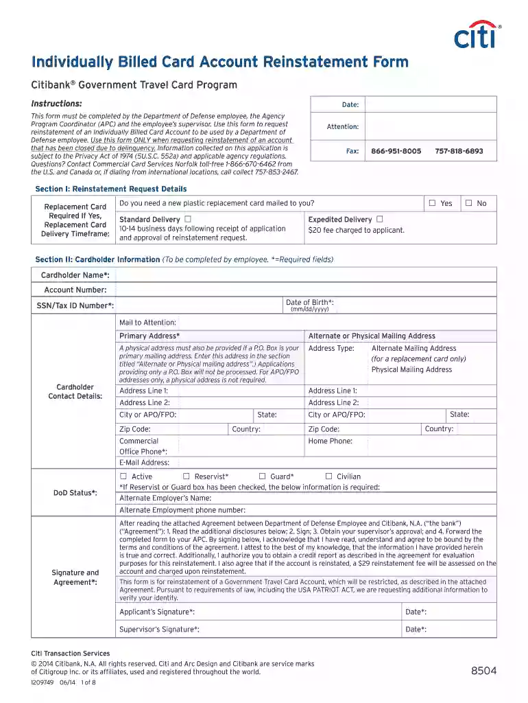 citi government travel card Preview on Page 1