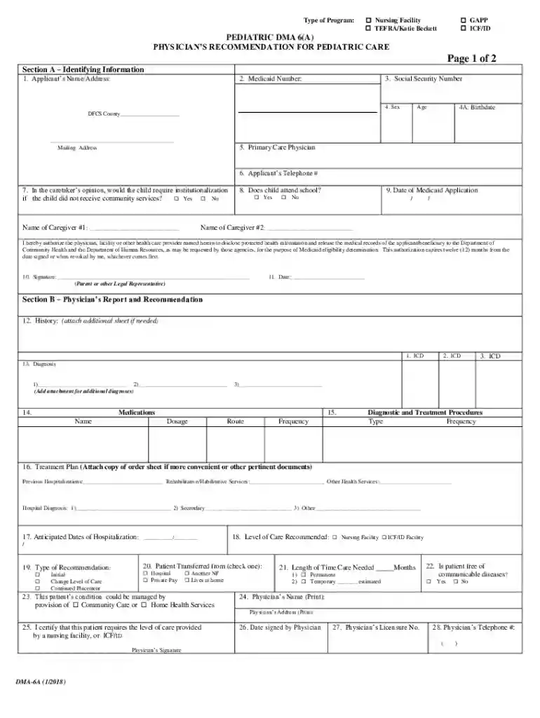 dma 6 form georgia Preview on Page 1