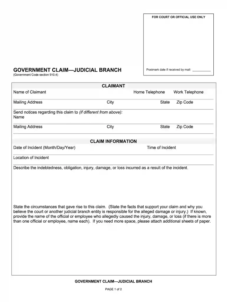 superior court claim Preview on Page 1