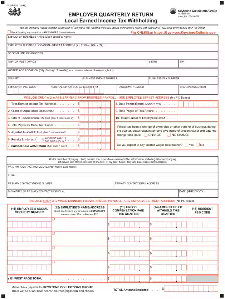 employer quarterly return Preview on Page 1
