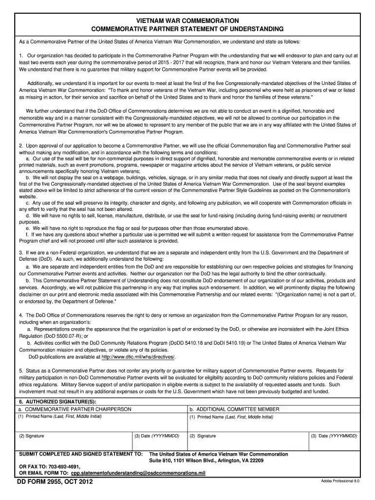form 2955 Preview on Page 1
