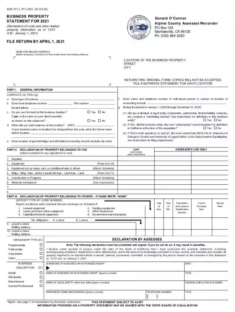 form 571 l santa clara county Preview on Page 1