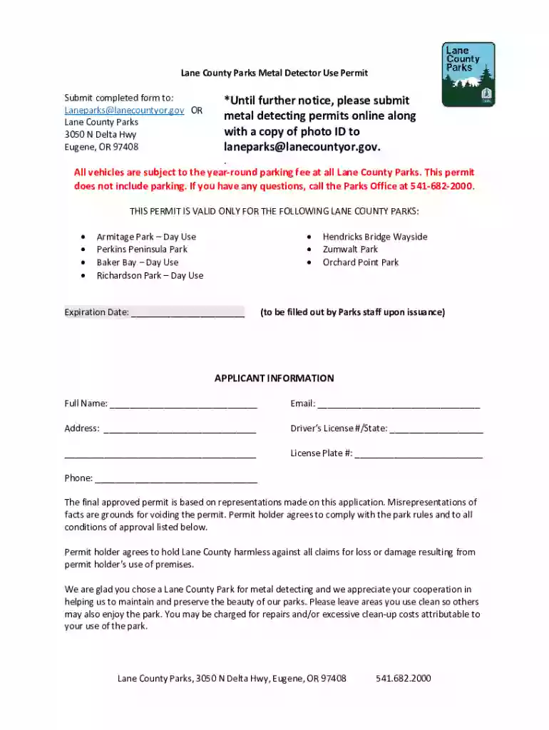 oregon metal detecting permit Preview on Page 1