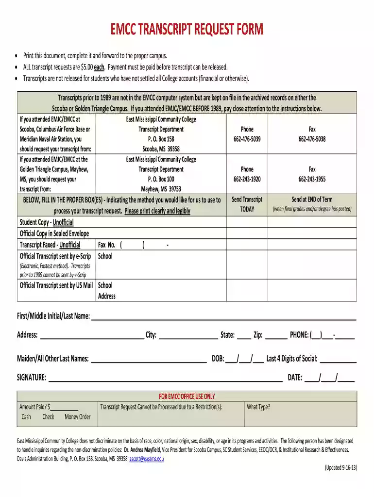 emcc transcript Preview on Page 1