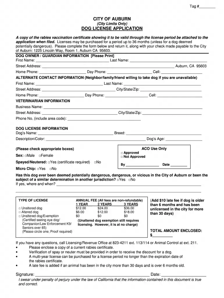 butte county dog license Preview on Page 1