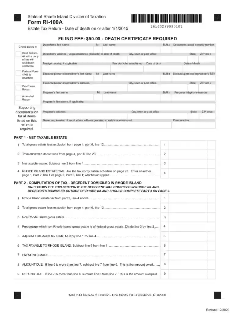 ri form 100a Preview on Page 1