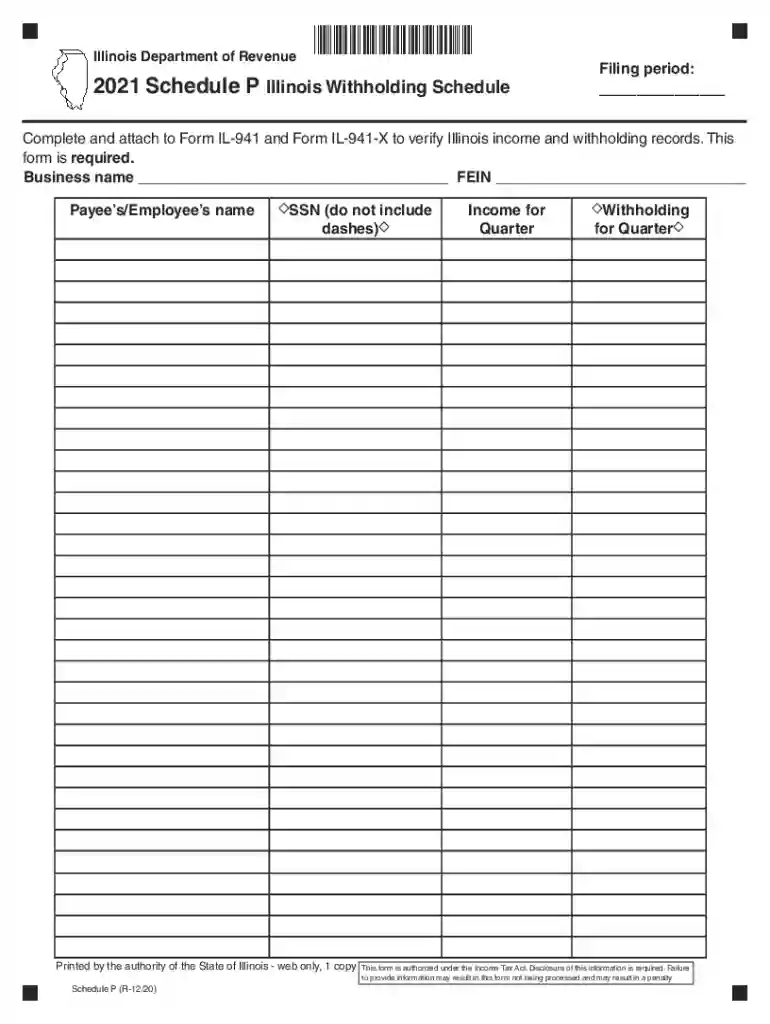 il 941 schedule p Preview on Page 1