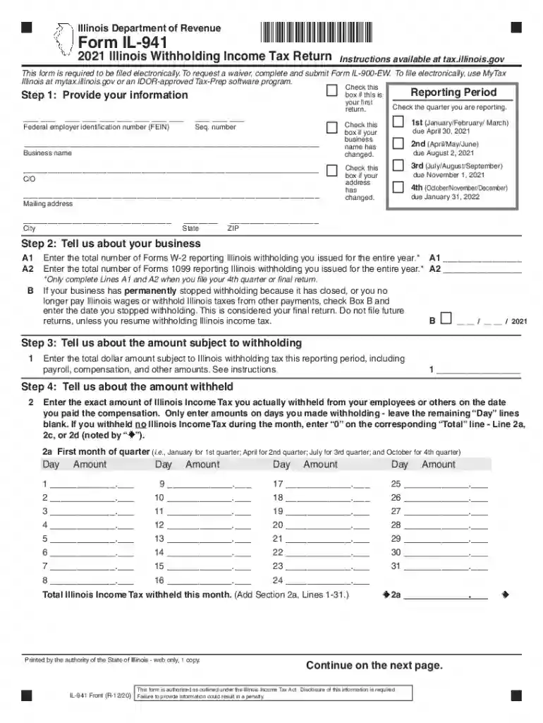 illinois income tax Preview on Page 1