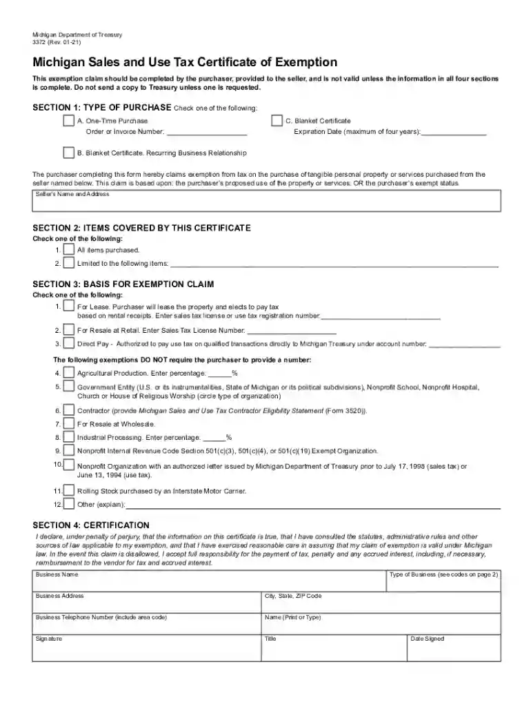 form 3372 Preview on Page 1