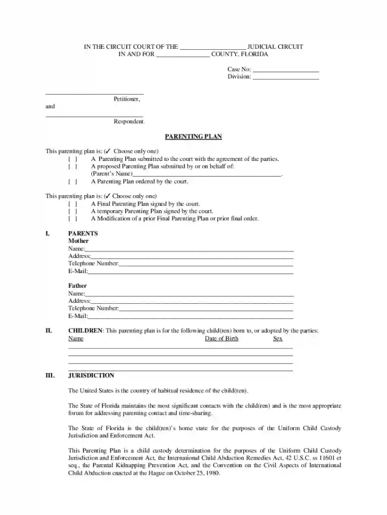 form child custody Preview on Page 1