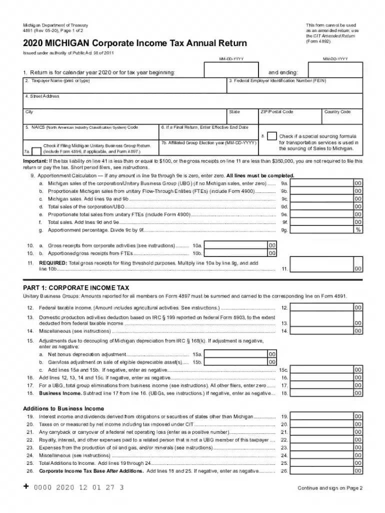 form 4891 Preview on Page 1