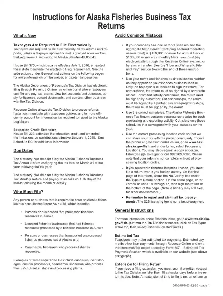 Fisheries Business Tax - Alaska Department of Revenue - Tax ... Preview on Page 1